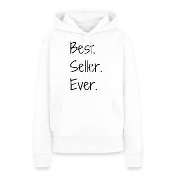 Vendeur / Vendeuse / Magasin / Métier / Job - Sweat à capuche Premium bio Femme - blanc - Devant - Julia (174cm)