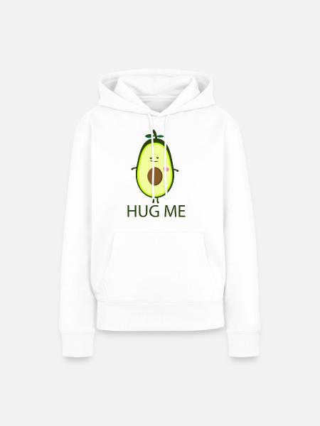 Hug me - Avocado - Frauen Premium Bio Hoodie - Weiß