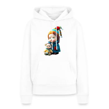 Poupées - Sweat à capuche Premium bio Femme - blanc - Devant - Julia (174cm)