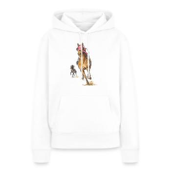 Seabiscuit - Sweat à capuche Premium bio Femme - blanc - Devant - Julia (174cm)