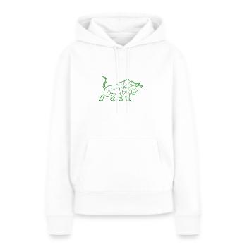 Hausse du marché boursier - Sweat à capuche Premium bio Femme - blanc - Devant - Julia (174cm)