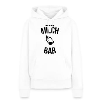 Bar laitier - Sweat à capuche Premium bio Femme - blanc - Devant - Julia (174cm)