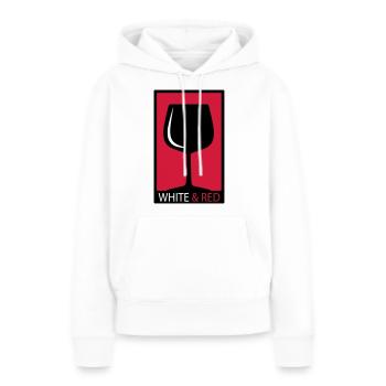 Weinglas - Frauen Premium Bio Hoodie - Weiß - Vorne - Julia (174cm)