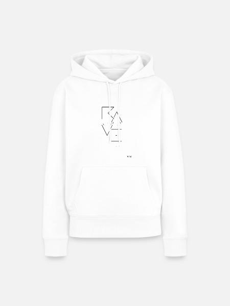 Rave - Frauen Premium Bio Hoodie - Weiß
