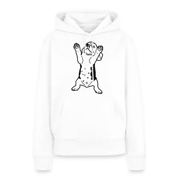 Chien de danse, cadeau pour les amoureux des chiens - Sweat à capuche Premium bio Femme - blanc - Devant - Julia (174cm)