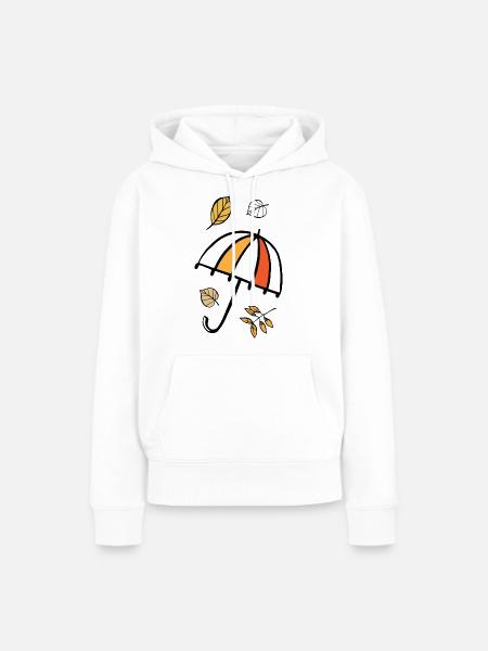 Der Herbst - Frauen Premium Bio Hoodie - Weiß