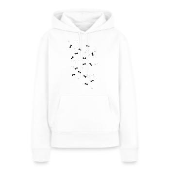 os de chien - Sweat à capuche Premium bio Femme - blanc - Devant - Julia (174cm)