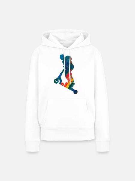 Freestyle-Roller - Frauen Premium Bio Hoodie - Weiß