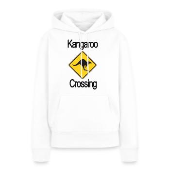 kangaroo - Frauen Premium Bio Hoodie - Weiß - Vorne - Julia (174cm)