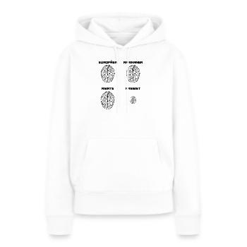 Rassistengehirn.png - Frauen Premium Bio Hoodie - Weiß - Vorne - Julia (174cm)