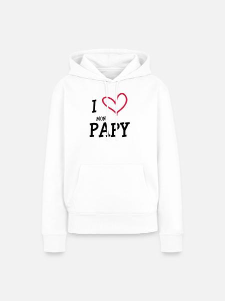 I Love my Opa - Frauen Premium Bio Hoodie - Weiß
