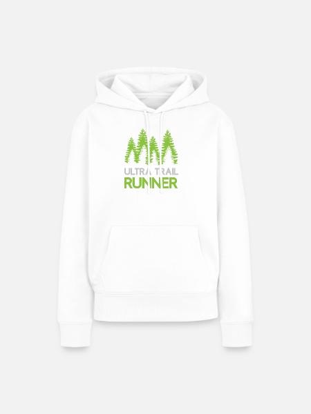 Ultra Trail Runner - Frauen Premium Bio Hoodie - Weiß