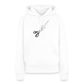 Schnitt-Logo-Schneider - Frauen Premium Bio Hoodie - Weiß - Vorne - Julia (174cm)