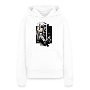 Space Monkey - Women’s Premium Organic Hoodie - white - Front - Julia (174cm)