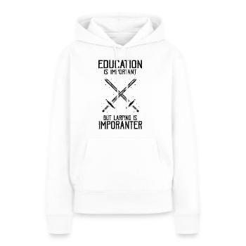 Jeu de rôle en direct pour PNJ et jeu de rôle RPG - Sweat à capuche Premium bio Femme - blanc - Devant - Julia (174cm)