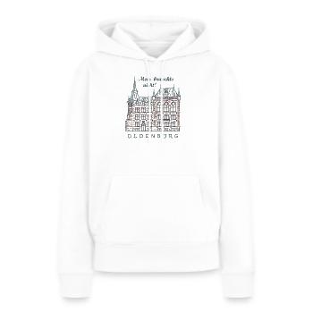 Oldenbourg, Vieille ville, Allemagne Dessin - Sweat à capuche Premium bio Femme - blanc - Devant - Julia (174cm)