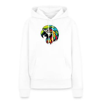 Harlekin-Papagei - Frauen Premium Bio Hoodie - Weiß - Vorne - Julia (174cm)
