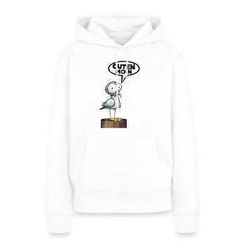 Guten Morgen Moin Möwe - Frauen Premium Bio Hoodie - Weiß - Vorne - Julia (174cm)