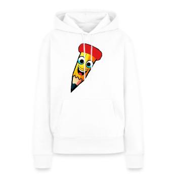 bleistift - Frauen Premium Bio Hoodie - Weiß - Vorne - Julia (174cm)