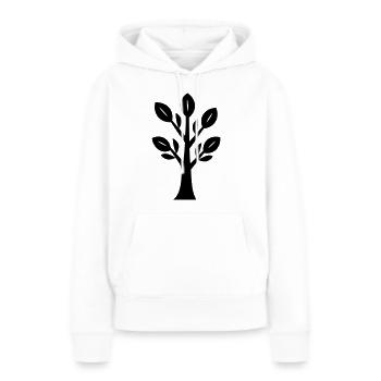 arbre - Sweat à capuche Premium bio Femme - blanc - Devant - Julia (174cm)