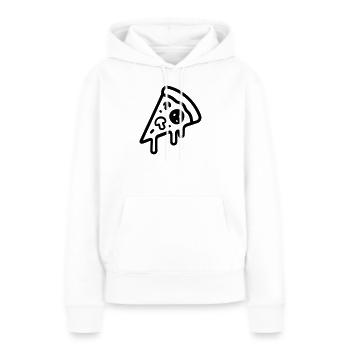 Icône de tranche de pizza - Sweat à capuche Premium bio Femme - blanc - Devant - Julia (174cm)