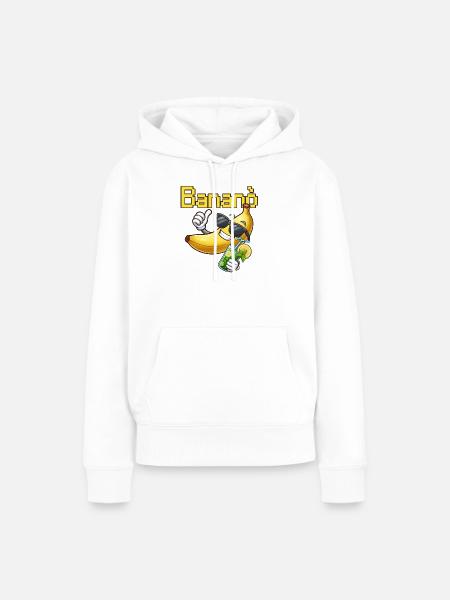 Banana Fun Sun mit Brille - Frauen Premium Bio Hoodie - Weiß