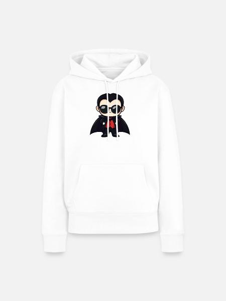 Vampir Halloween - Frauen Premium Bio Hoodie - Weiß
