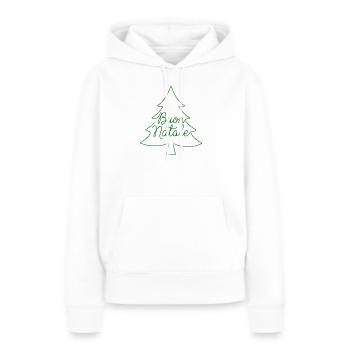 Buon Natale Tannenbaum Weihnachtsdesign - Frauen Premium Bio Hoodie - Weiß - Vorne - Julia (174cm)