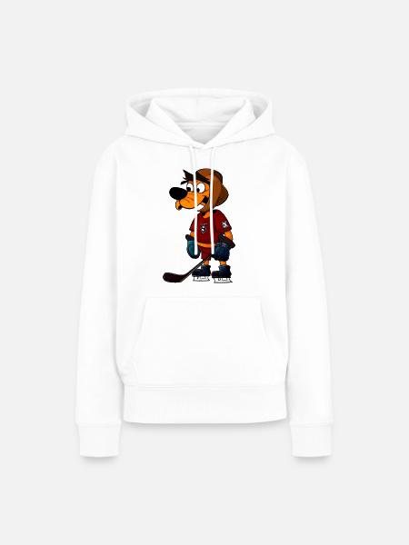 Hunde Eishockey - Frauen Premium Bio Hoodie - Weiß