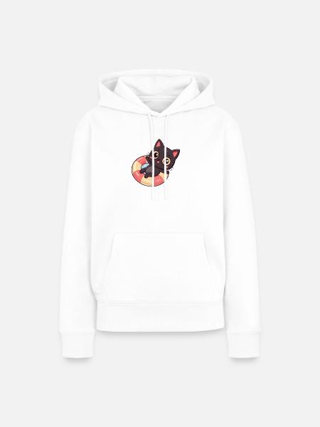 Katzen-Boje Kawaii Marine - Frauen Premium Bio Hoodie - Weiß