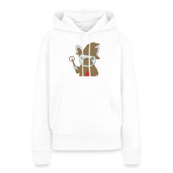 Frenchie Zauberer Magier Bunt - Frauen Premium Bio Hoodie - Weiß - Vorne - Julia (174cm)