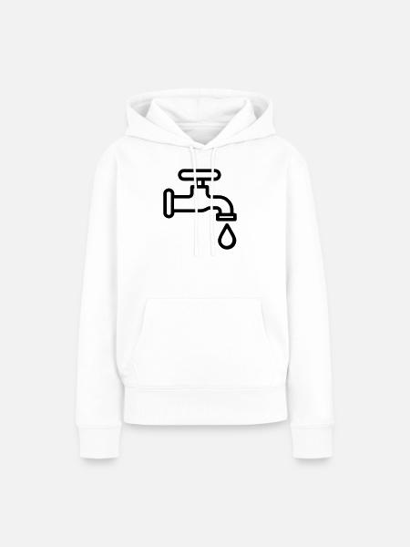 Klopfen - Frauen Premium Bio Hoodie - Weiß