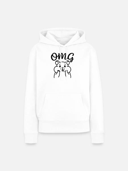 Oh mein Gott. - Frauen Premium Bio Hoodie - Weiß