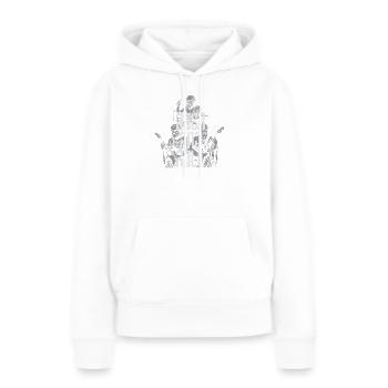 Groupe de philosophes anciens du rock classique T-S - Sweat à capuche Premium bio Femme - blanc - Devant - Julia (174cm)