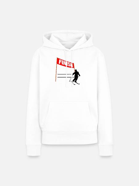 Ski-Finish Custom - Frauen Premium Bio Hoodie - Weiß
