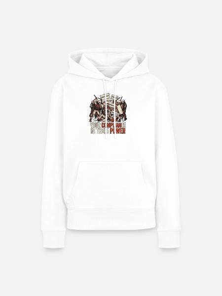 Gegen Unterdrückung - Frauen Premium Bio Hoodie - Weiß