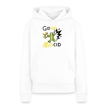 Personnage joueur vert et jaune explosif - Sweat à capuche Premium bio Femme - blanc - Devant - Julia (174cm)