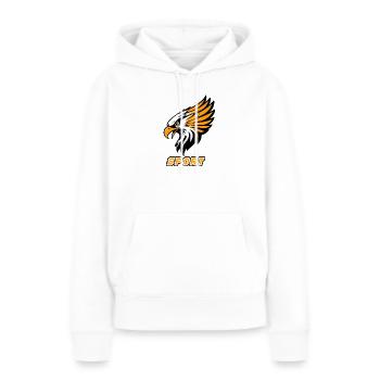 Aigle Sportif Orange Blanc - Sweat à capuche Premium bio Femme - blanc - Devant - Julia (174cm)