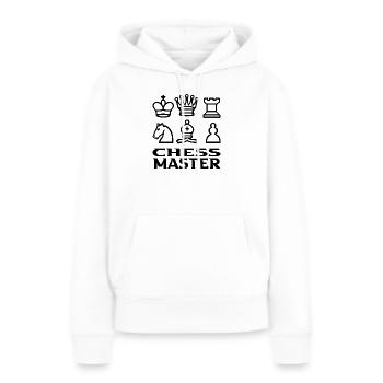 Maître d’échecs - Sweat à capuche Premium bio Femme - blanc - Devant - Julia (174cm)
