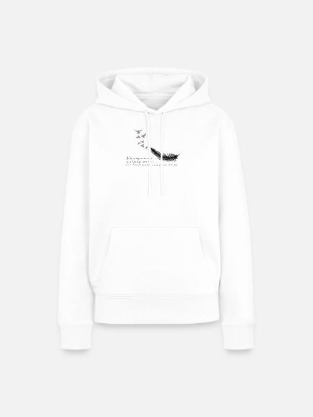 Moegest_Du_immer_Rueckenwind_haben-_und_stets_ - Frauen Premium Bio Hoodie - Weiß