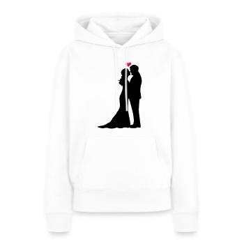 Brautpaar - Frauen Premium Bio Hoodie - Weiß - Vorne - Julia (174cm)
