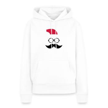Hipster Santa Claus - Sweat à capuche Premium bio Femme - blanc - Devant - Julia (174cm)