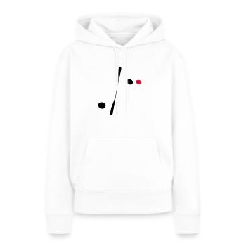 miro Interpretation - Frauen Premium Bio Hoodie - Weiß - Vorne - Julia (174cm)