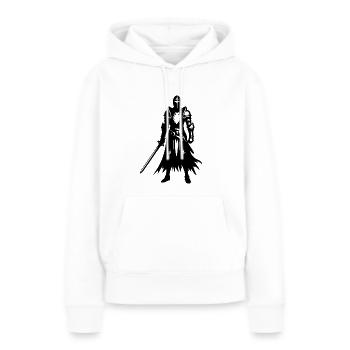 Ritter mit Schwert - Frauen Premium Bio Hoodie - Weiß - Vorne - Julia (174cm)