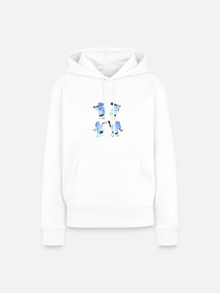 Höhlenmensch - Frauen Premium Bio Hoodie - Weiß