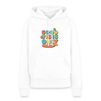 seulement - Sweat à capuche Premium bio Femme - blanc - Devant - Julia (174cm)