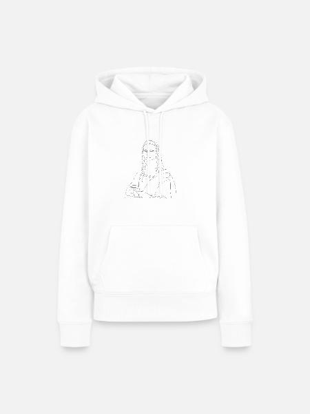 Mona Lisa - Frauen Premium Bio Hoodie - Weiß