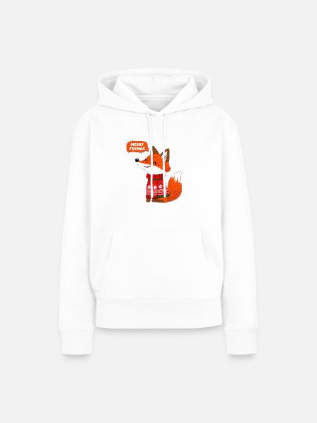 Fuchs und winter - Frauen Premium Bio Hoodie - Weiß