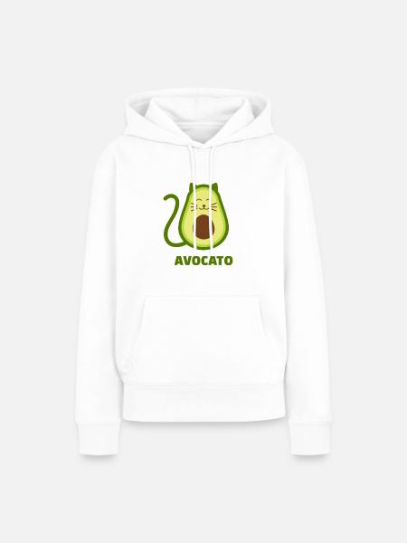Avocado - Frauen Premium Bio Hoodie - Weiß