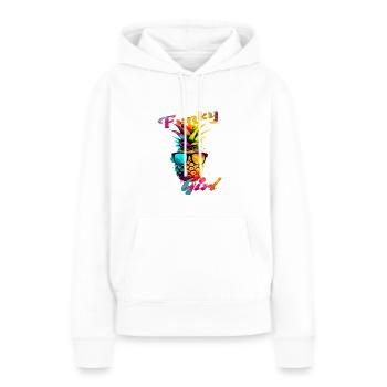 Funky Girl Pineapple - Women’s Premium Organic Hoodie - white - Front - Julia (174cm)